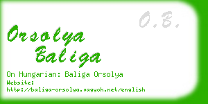 orsolya baliga business card